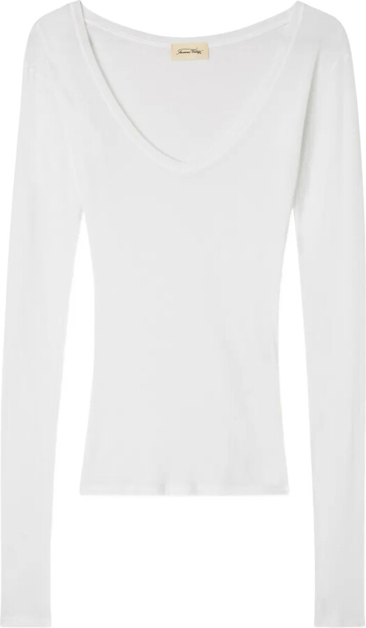 American Vintage Massachusetts scoop-neck T-shirt