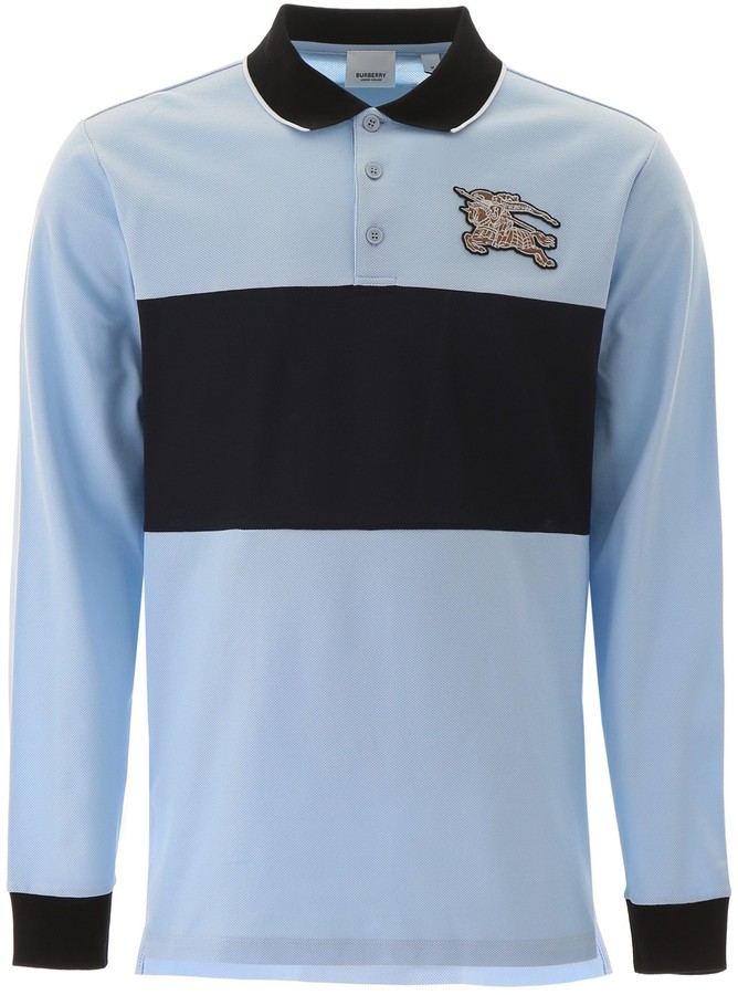 mens burberry long sleeve polo