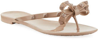 valentino rockstud pvc thong sandal