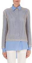 Thumbnail for your product : Victoria Beckham Open-Weave Crewneck Sweater