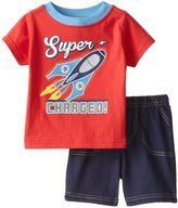 Thumbnail for your product : Bon Bebe 2 Piece Denim Short Set (Baby) - Super Charged-0-3 Months