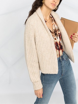 Vince Ribbed Knit Open Front Cardigan