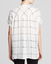 Thumbnail for your product : Vince Blouse - Windowpane Silk