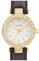 Thumbnail for your product : Kate Spade 'tiny Metro' Crystal Bezel Leather Strap Watch, 20mm