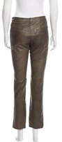 Thumbnail for your product : Plein Sud Jeans Leather Straight-Leg Pants w/ Tags