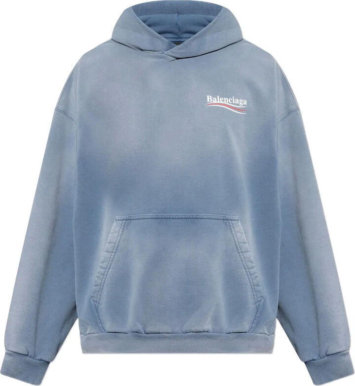 Balenciaga Black Raw Edge Hoodie ShopStyle