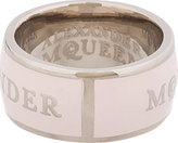 Thumbnail for your product : Alexander McQueen Silver & Pink Enamel Ring