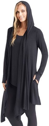 women's cuddl duds softwear hooded wrap cardigan