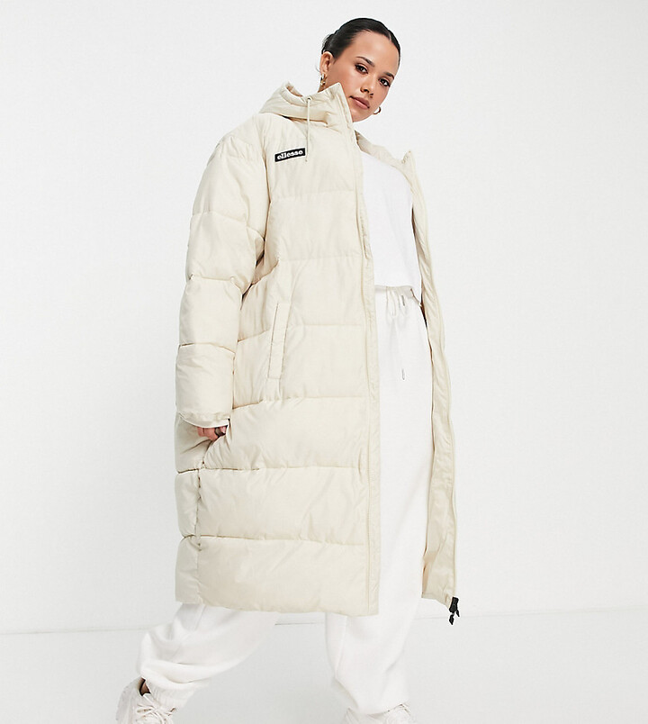 longline white puffer jacket