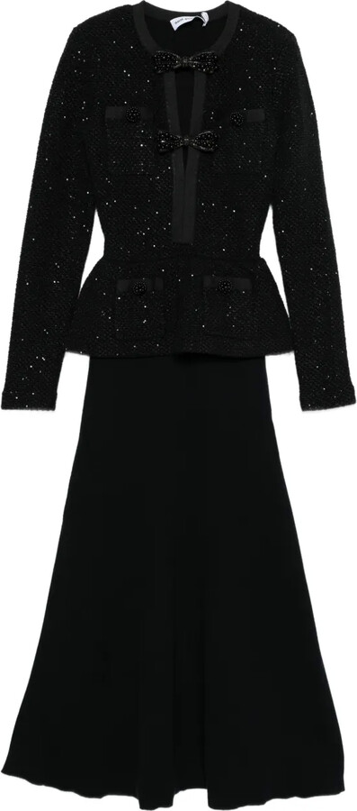 Bow Embellished Midi Dress