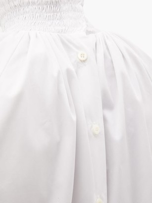 Prada High-neck Cotton-poplin Blouse - White