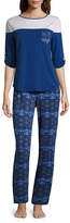 Thumbnail for your product : Liz Claiborne Colorblock Pant Pajama Set-Tall