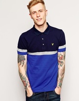 Thumbnail for your product : Lyle & Scott Polo Shirt with Engineered Panel - Duke blue