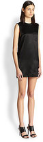 Thumbnail for your product : Alexander Wang Draped Distressed-Back Satin Dress