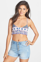 Thumbnail for your product : RVCA 'Crossed Heart' Smocked Print Bralette (Juniors)