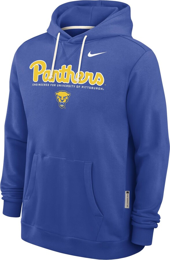 Nike Men's Pitt Panthers Royal Dri-FIT Sideline Pullover Hoodie, Small, Blue