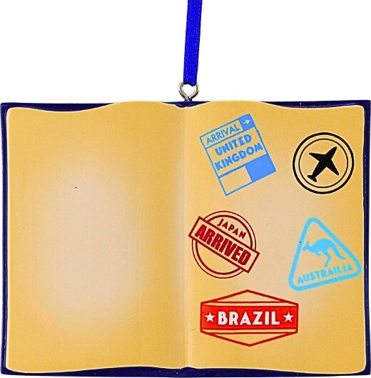 Polarx2.5InchPassportChristmasTreeOrnament,ChristmasDecorTravelGlobetrotters(1PC)