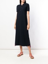 Thumbnail for your product : Thom Browne Center-Back Stripe Piqué Polo Dress