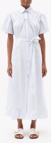 Thumbnail for your product : Evi Grintela Erna Striped Cotton-poplin Shirt Dress