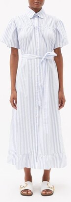 Evi Grintela Erna Striped Cotton-poplin Shirt Dress