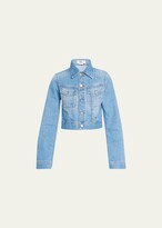 Victoria Beckham Shrunken Denim Jacket - ShopStyle