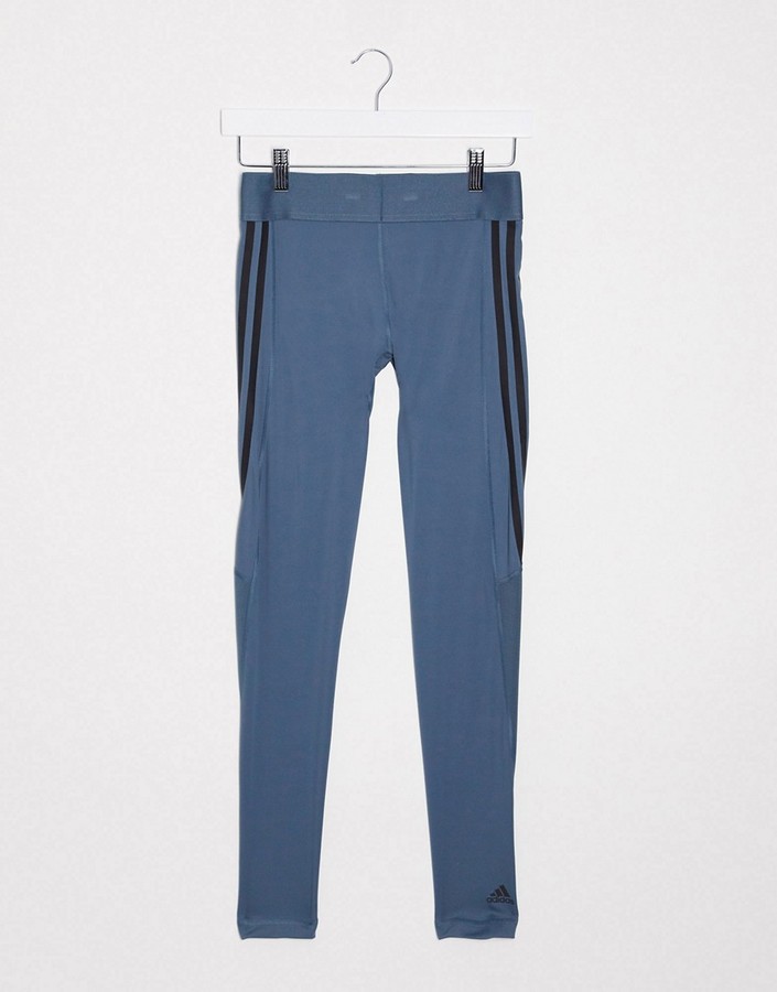 adidas training three stripe leggings