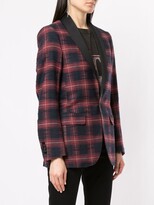Thumbnail for your product : R 13 Checked Single-Breasted Blazer