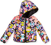 Thumbnail for your product : Fendi Floral Hooded Monster-Print Reversible Jacket, Multicolor, Size 10-12+
