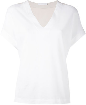 Fabiana Filippi V-neck T-shirt - women - Silk/Cotton/Acetate - 40