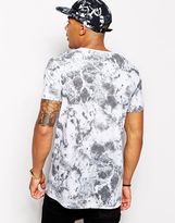 Thumbnail for your product : ASOS Longline T-Shirt With All Over Texture Print And Relaxed Skater Fit