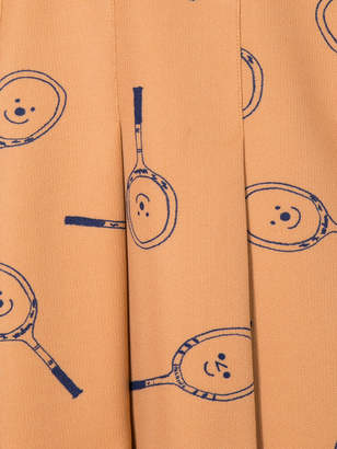Bobo Choses tennis racket print pleated skirt