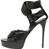 Thumbnail for your product : Burberry Black Leather Sandals