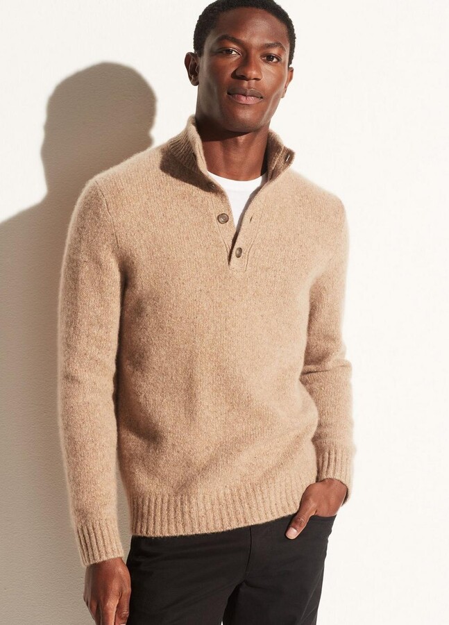Men Mock Neck Button Sweater | Shop the world's largest collection of  fashion | ShopStyle