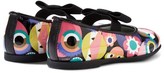 Thumbnail for your product : Fendi Monster Print Mary Janes with Bow
