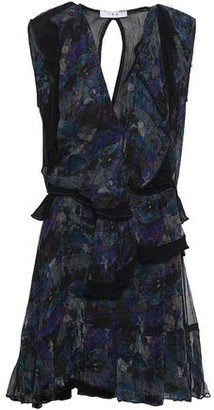 IRO Julia Ruffled Printed Georgette Mini Dress