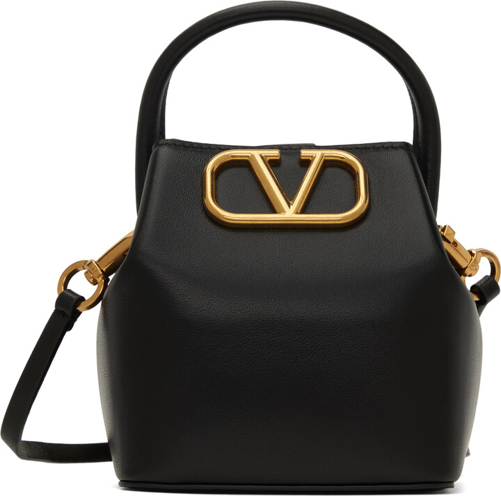 Vlogo leather crossbody bag Valentino Garavani Black in Leather