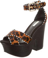 Thumbnail for your product : Schutz Leopard Platform Sandals w/ Tags