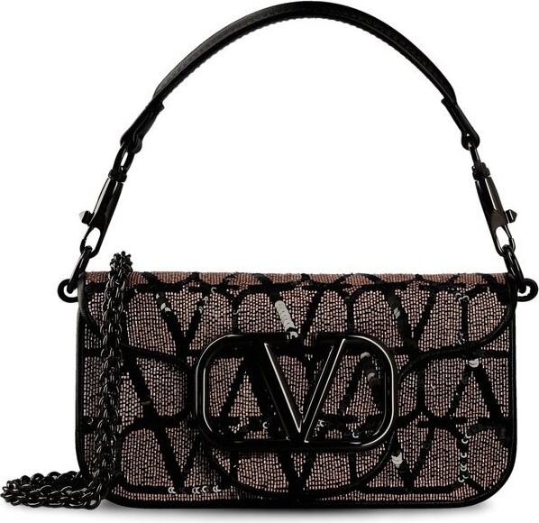 Valentino by Mario Valentino black quilted foldover shoulder bag