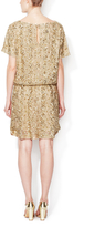 Thumbnail for your product : Marchesa Metallic Sequin Dress with Tassel Belt