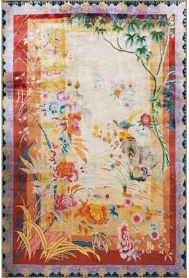 Dakota Fields Botanical Multi Color Abstract Floral and Rose Pattern Modern Decorative Machine Washable Area Rug
