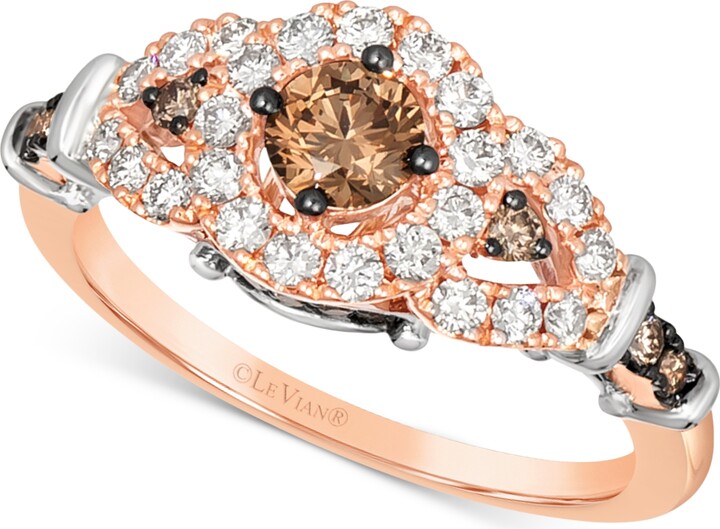 Rose Gold Chocolate Diamond Ring | ShopStyle