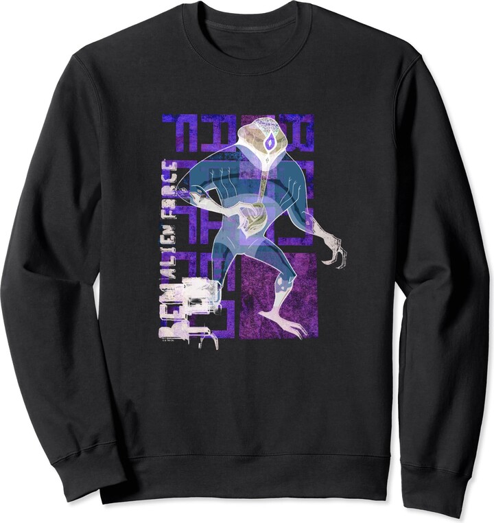 Ben 10 Alien Force DNAlien Retro Neon Distressed Shot Sweatshirt