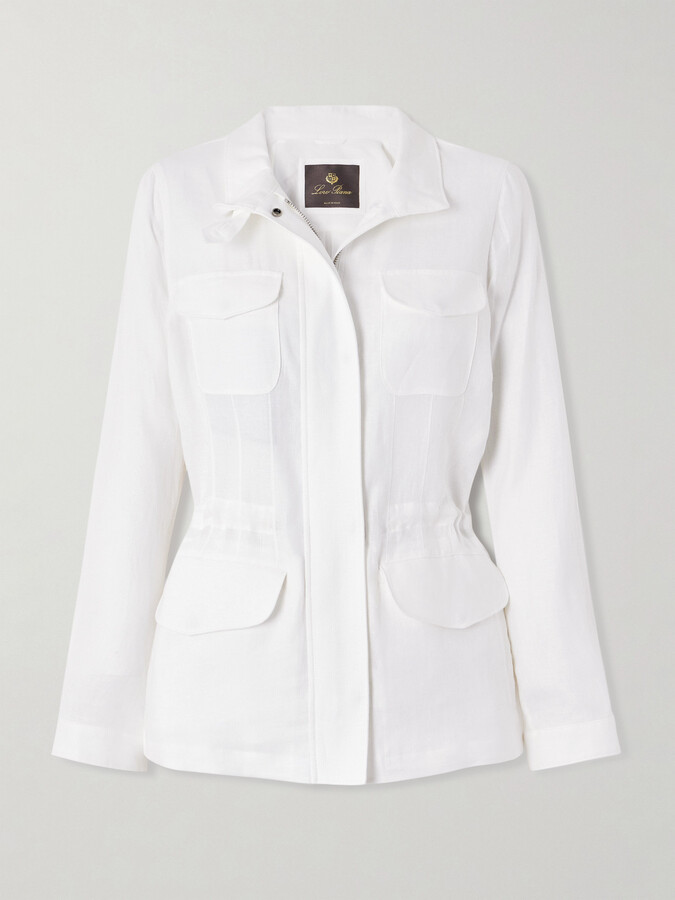 Loro Piana Traveller Linen Jacket - White
