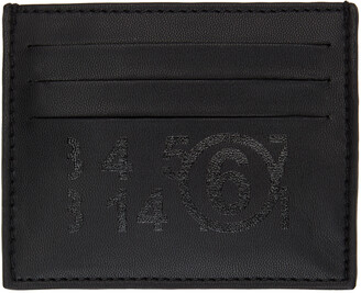 MM6 MAISON MARGIELA Black Faux-Leather Logo Card Holder