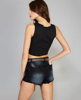 Thumbnail for your product : Wet Seal Textured Crisscross Crop Top