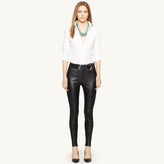 Thumbnail for your product : Ralph Lauren Black Label Embossed-Leather Jamie Pant
