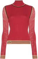 Thumbnail for your product : Fendi ribbed knit turtleneck top