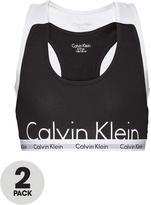 Thumbnail for your product : Calvin Klein Girls Black & White Crop Top (2 Pack)