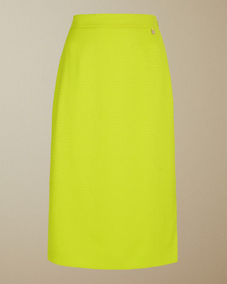 Ted Baker SAXIN Neon slip skirt with side slit