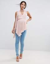 Thumbnail for your product : ASOS Maternity Asymetric Sleeveless Top With Scarf Detail